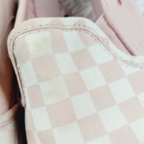 Vans Blush and Cream Checkered Slip-On Sneakers - Picture 12 of 13